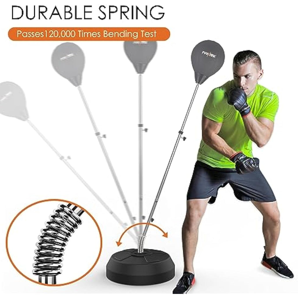 MaxxMMA Speed-Adjustable Freestanding Reflex Bag Kit for Boxing & MMA