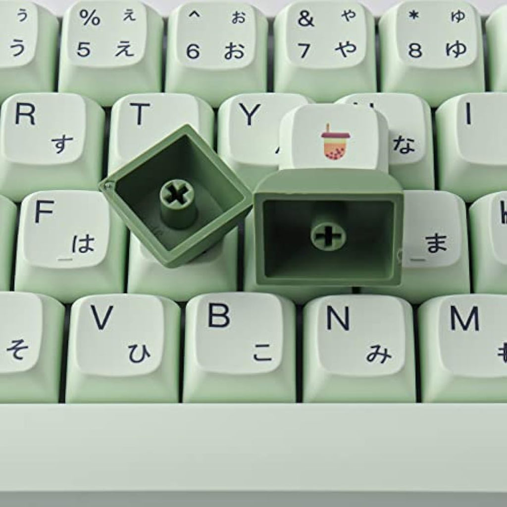 Sunzit Matcha PBT Keycaps - 124 Key XDA Profile Dye-Sub for Cherry MX