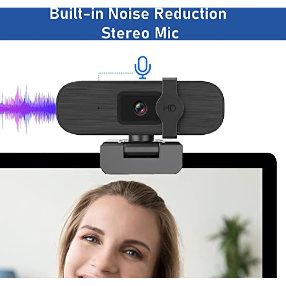 Nolansend 4K Webcam with Remote Control, AI Auto-Zoom and Privacy Cover