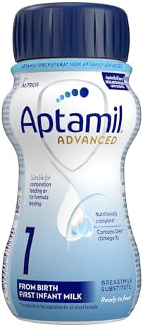 Aptamil Advanced 1 First Infant Milk Liquid Formula, 200ml (Pack of 12)