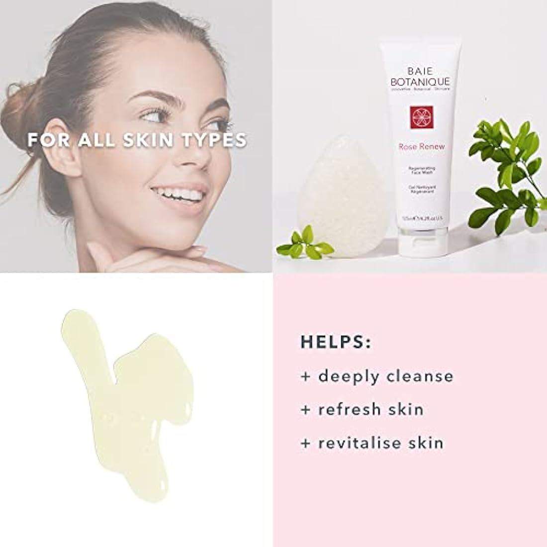 Baie Botanique Rose Renew Face Wash – Organic Vitamin C Cleanser 125ml