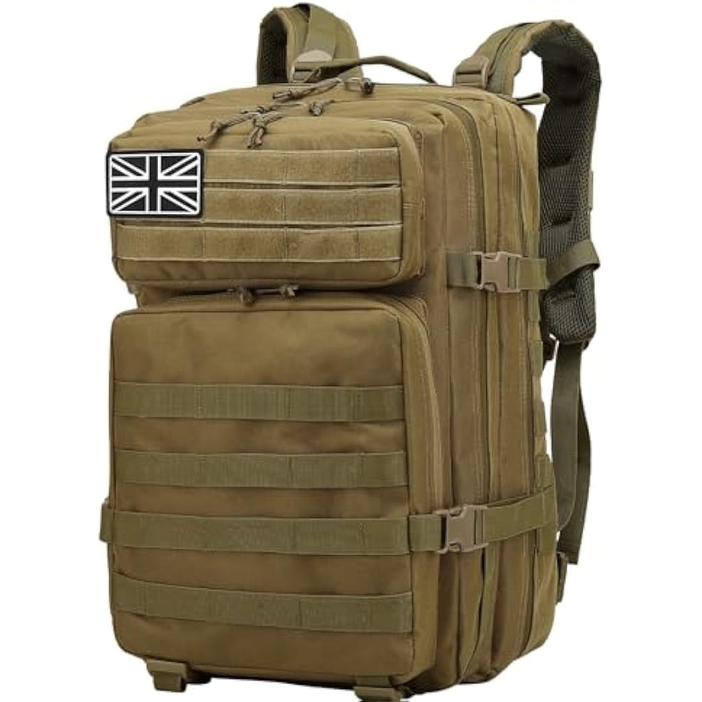 Delgeo 45L Military Tactical Backpack | Waterproof Molle Assault Pack