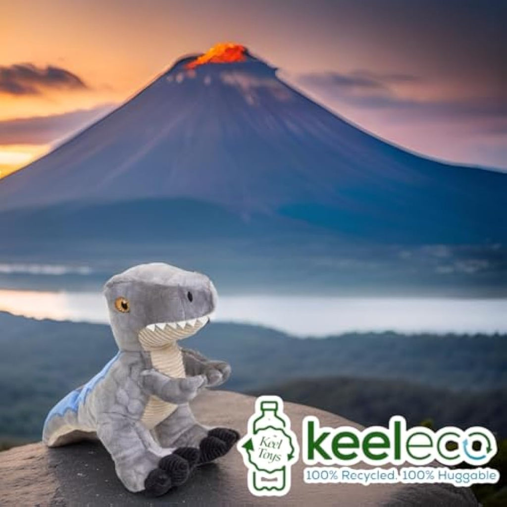 Deluxe Paws Raptor Dinosaur Plush – 100% Recycled Eco-Friendly Soft Toy