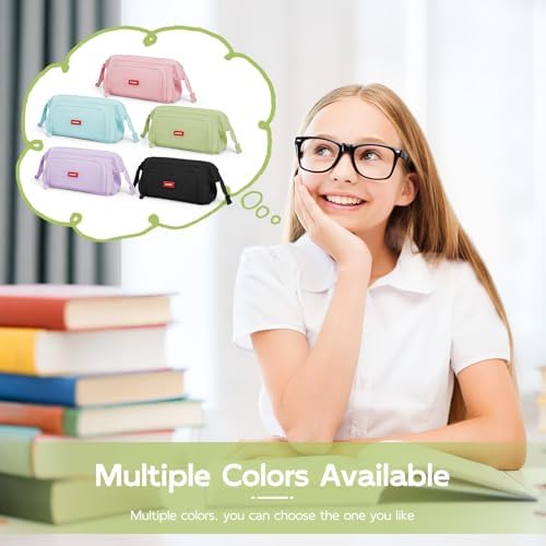 Mamowla Large Pencil Case | Durable Stationery Pouch for School