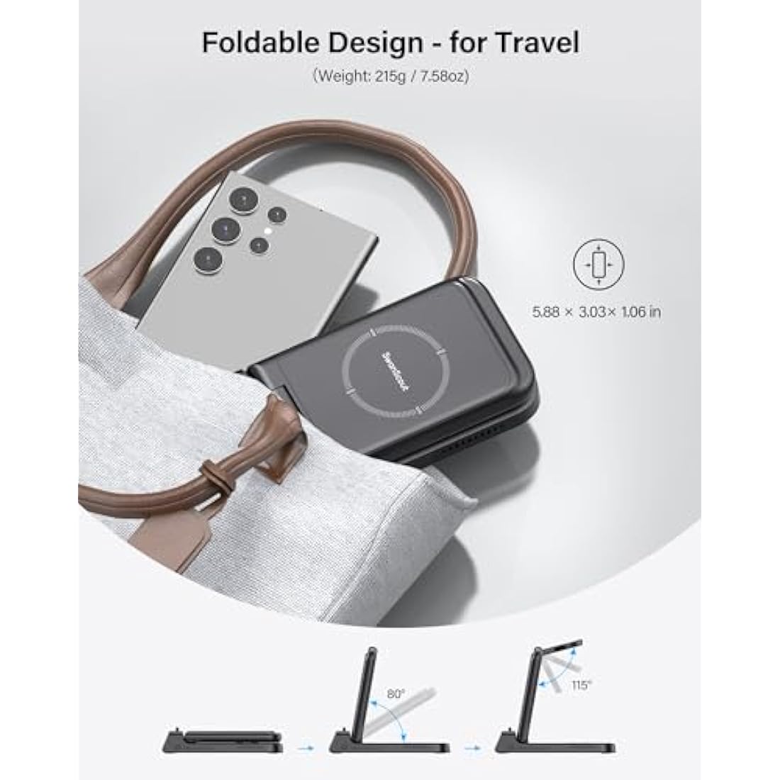 SwanScout 3-in-1 Wireless Charging Station for Samsung S25 & Galaxy Watch