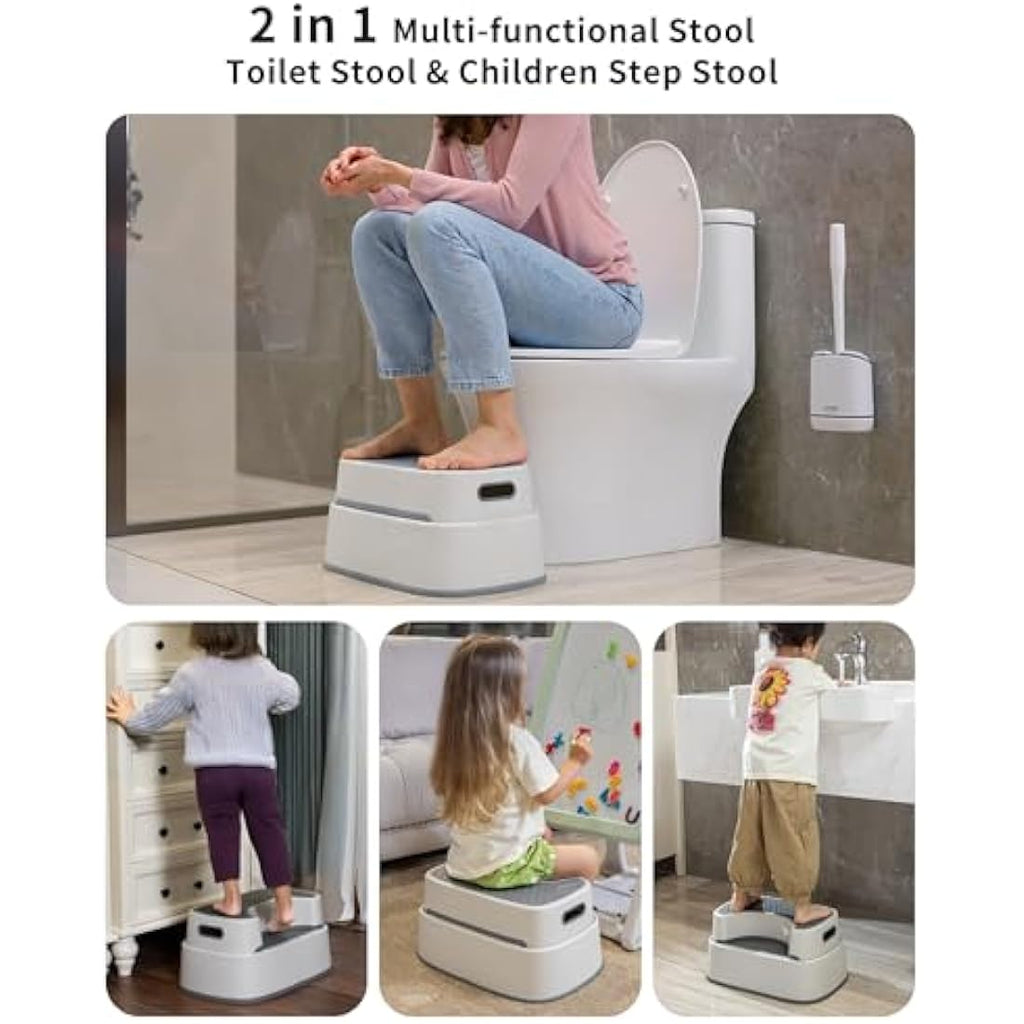 MR.SIGA Toilet Stool – Heavy Duty Non-Slip Squatty Potty for Adults & Kids