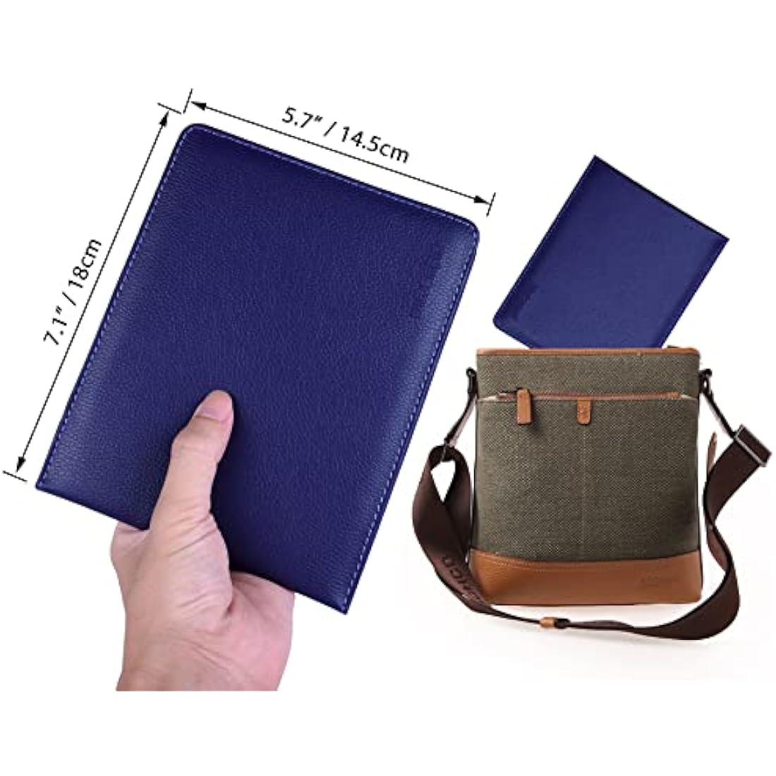 Wisdompro Blue Badge Holder – PU Leather Disability Parking Permit Cover