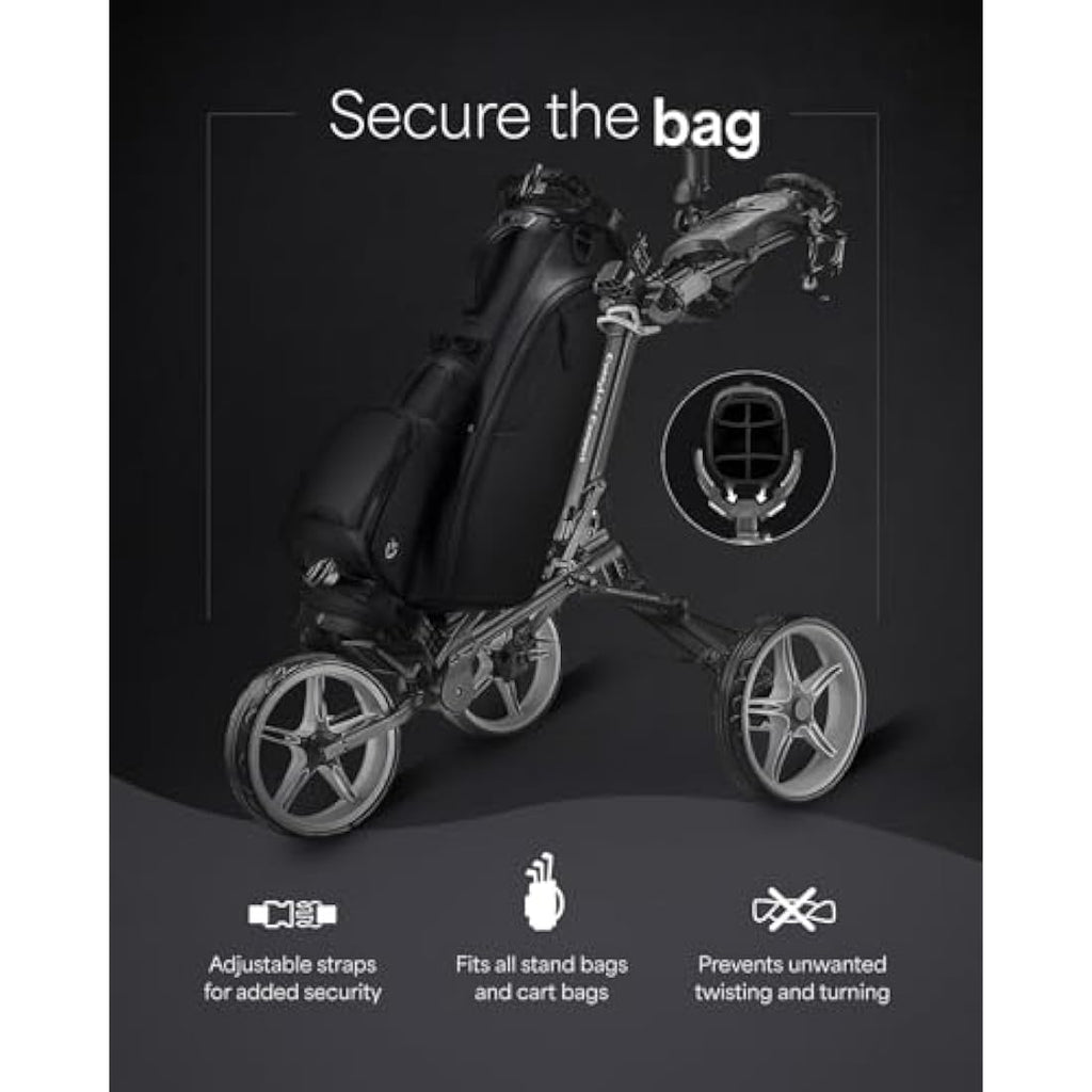 Caddytek CaddyLite Compact Semi-Auto Folding Golf Push Cart | 3-Wheel