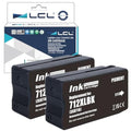 LCL 712XL Black Ink Cartridge for HP DesignJet T650 T630 T250 (2-Pack)