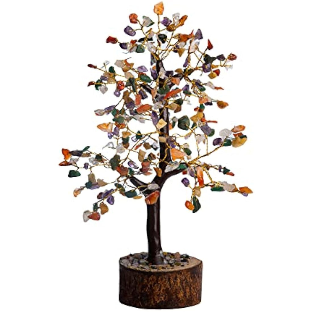 Wonder Care 7 Chakra Multi Crystal Tree - 300 Beads Feng Shui Decor