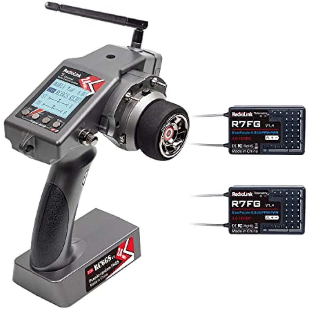 Radiolink RC6GS V3 7-Channel RC Transmitter with 2 R7FG Gyro Receivers