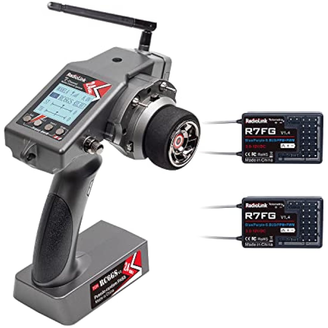 Radiolink RC6GS V3 7-Channel RC Transmitter with 2 R7FG Gyro Receivers