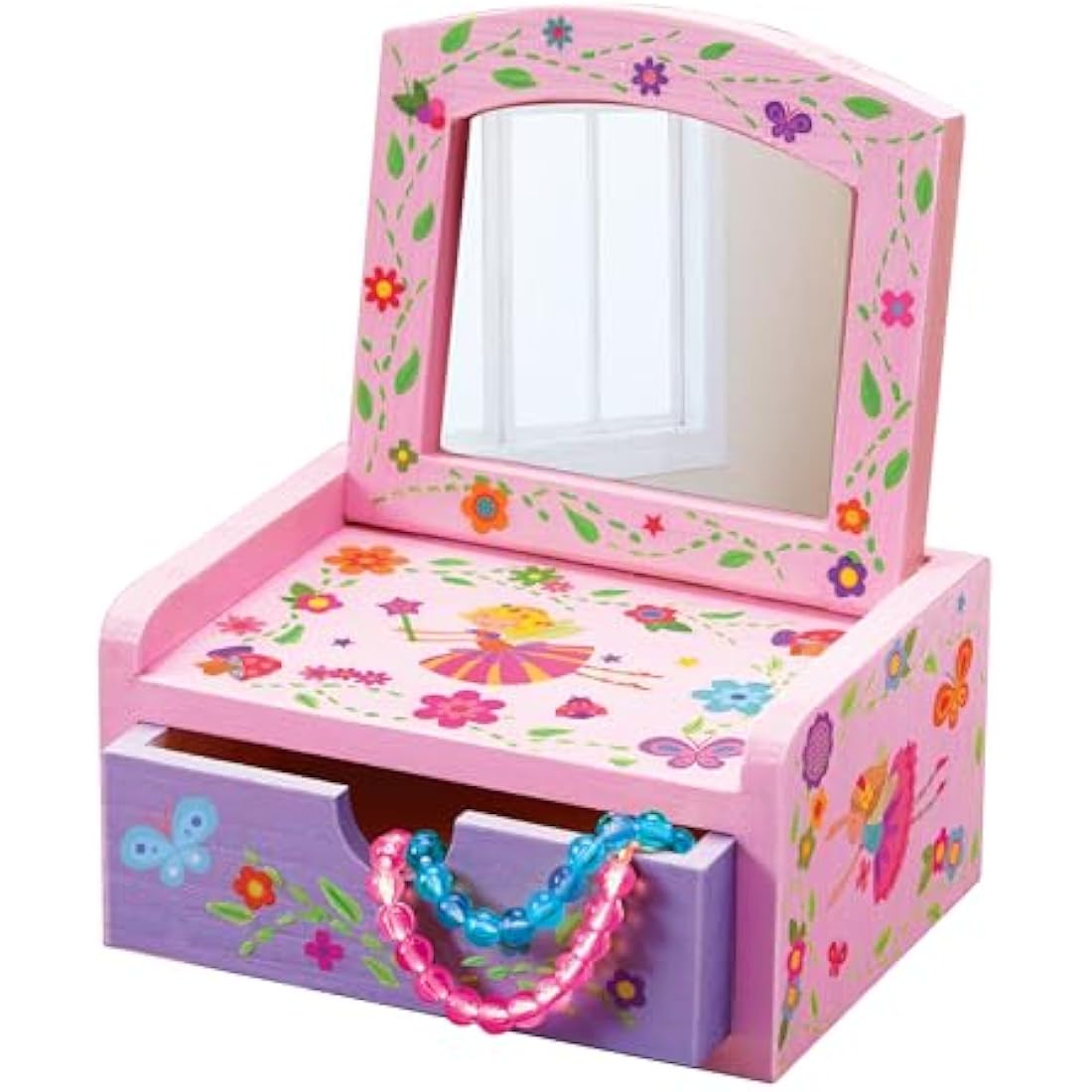 4M Paint Your Own Fairy Mirror Chest – Kids DIY Craft Kit in Pink