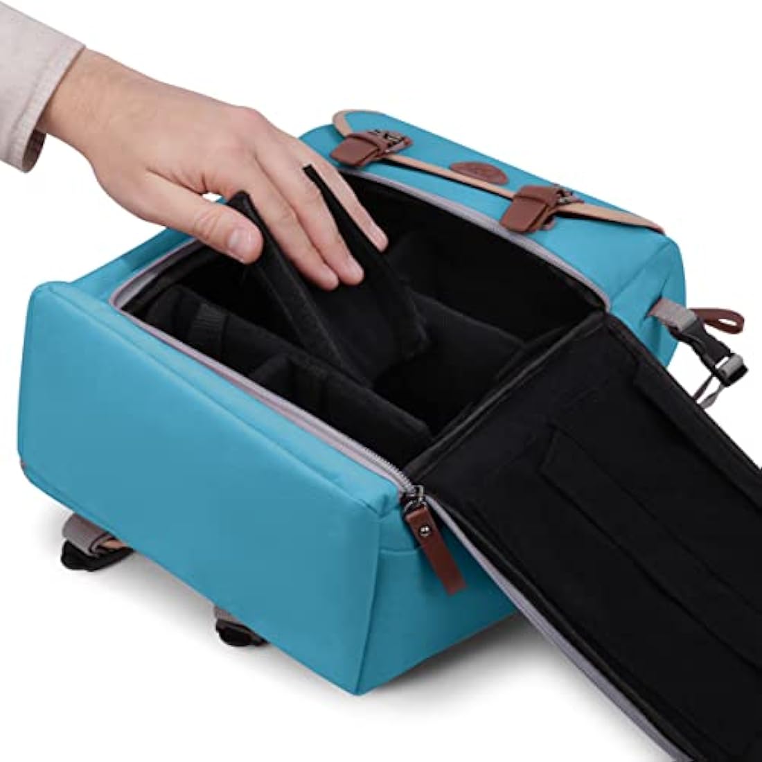 ENHANCE Trading Card Backpack - Blue Canvas TCG Bag with Playmat Holder
