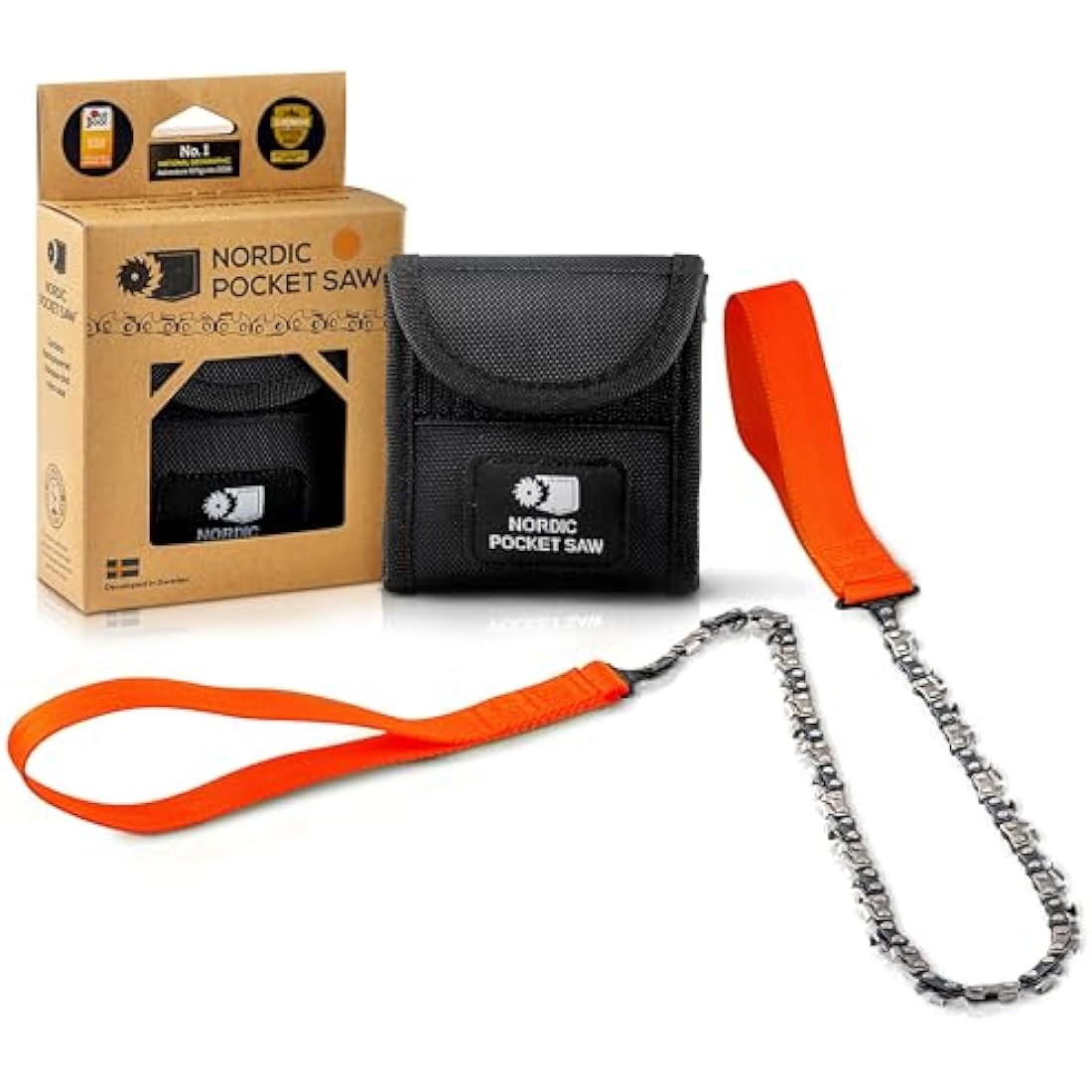 Nordic Pocket Saw – 65cm Survival Chainsaw with 33 Bi-Directional Teeth