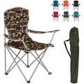 Highlander Camping Chair – Lightweight Folding Steel Chair with Cup Holder