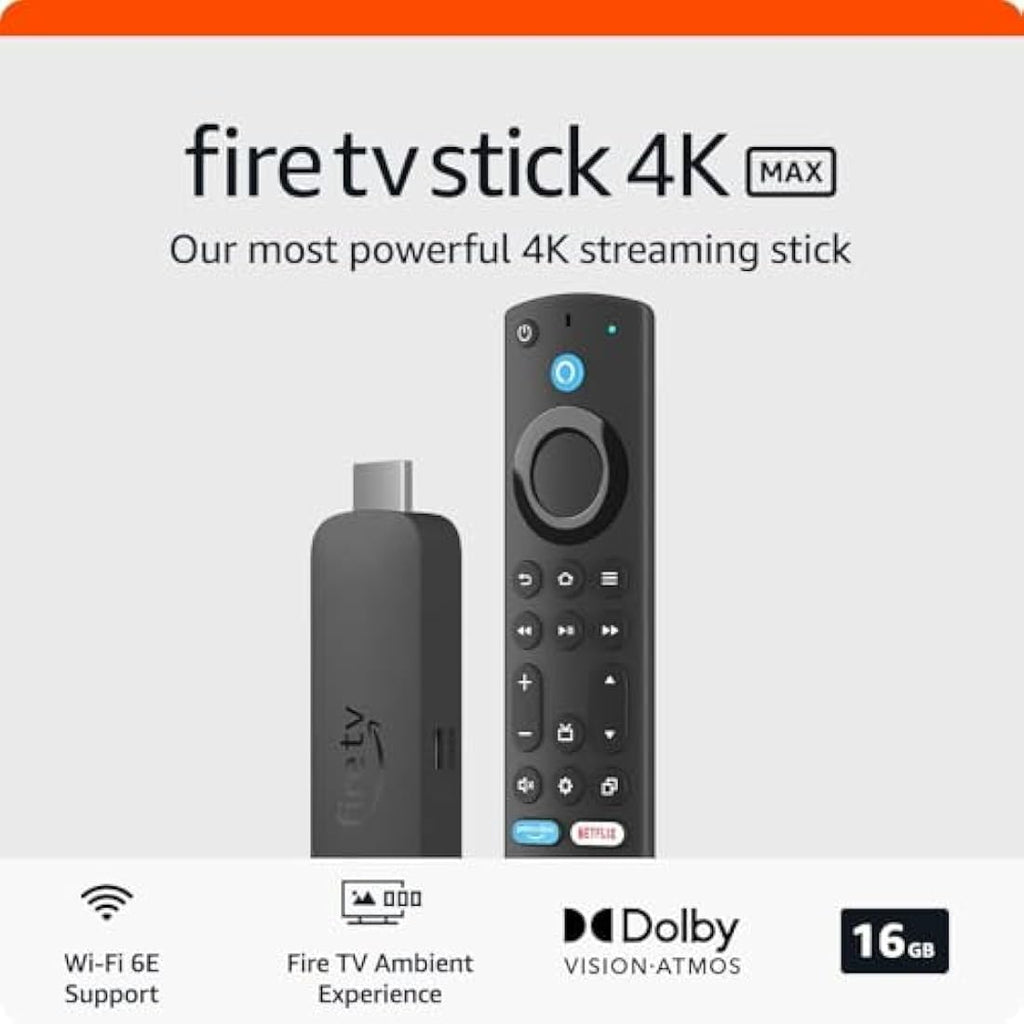 Amazon Fire TV Stick 4K Max – Wi-Fi 6E Streaming Media Player