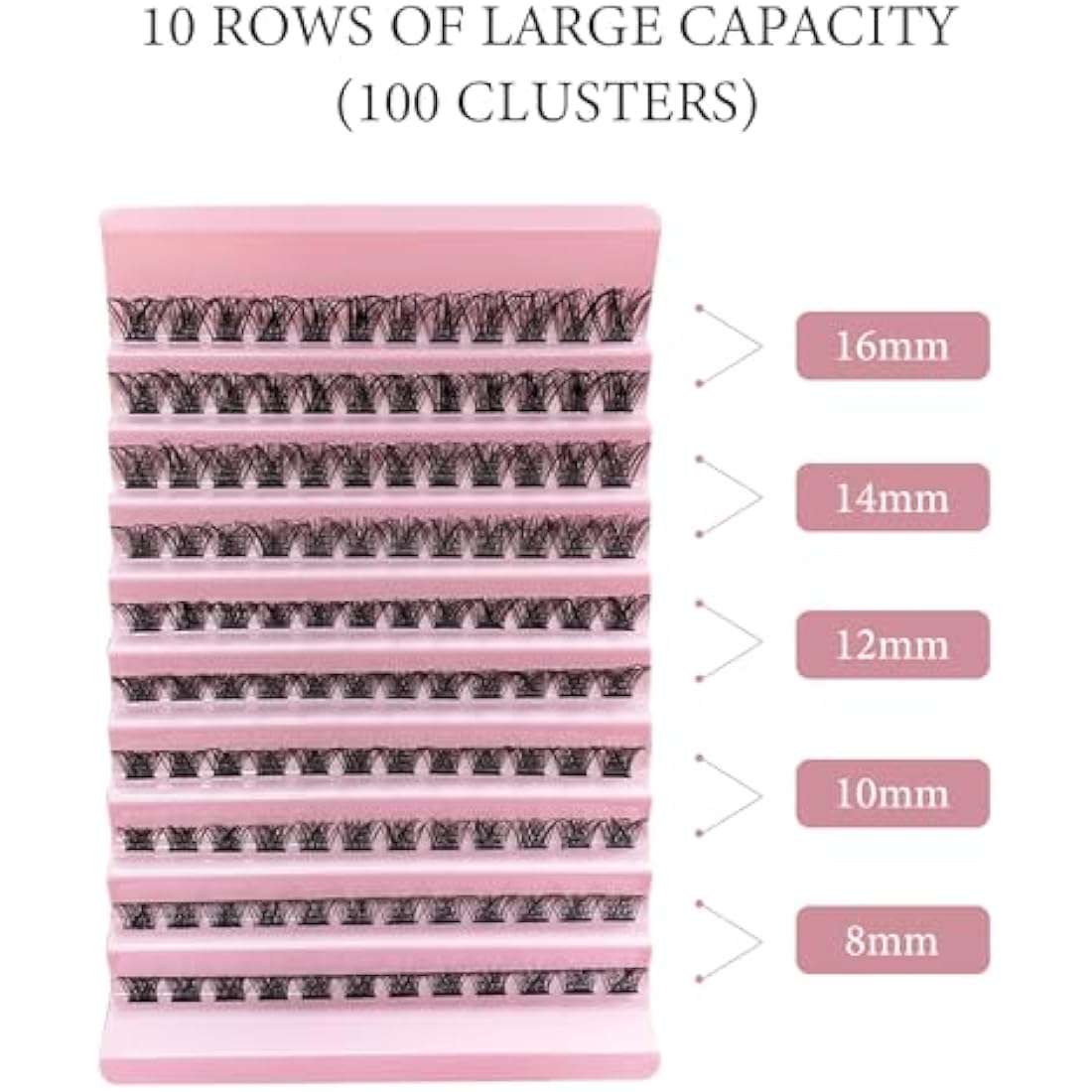 CNMTCCO Lash Clusters – 120Pcs D Curl DIY Individual Wispy Lashes