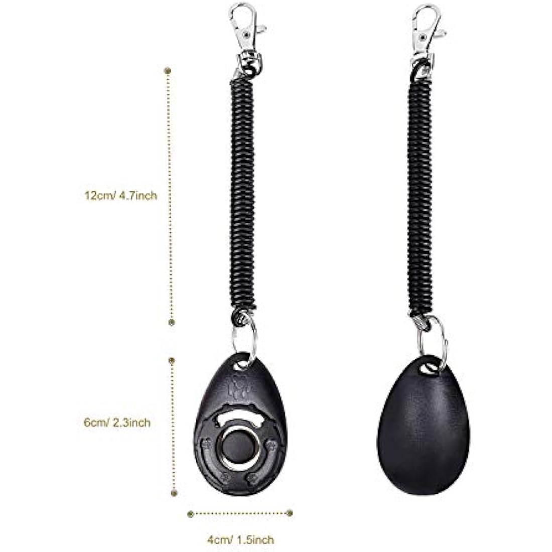 Dog Training Clickers with Wrist Strap - 4-Pack Set