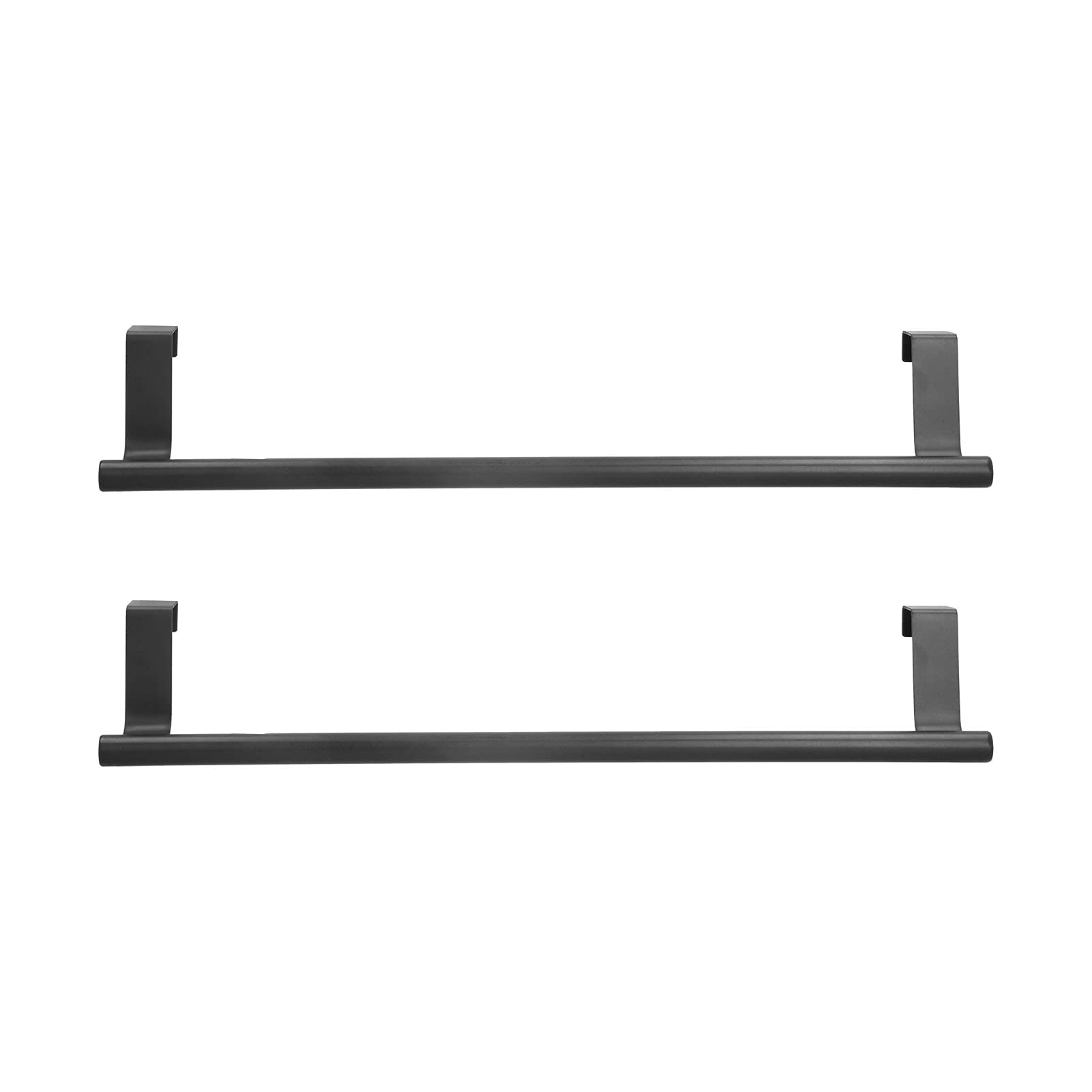 Jolof Store Over Door Towel Rack – 2Pcs Black Stainless Steel Towel Bar