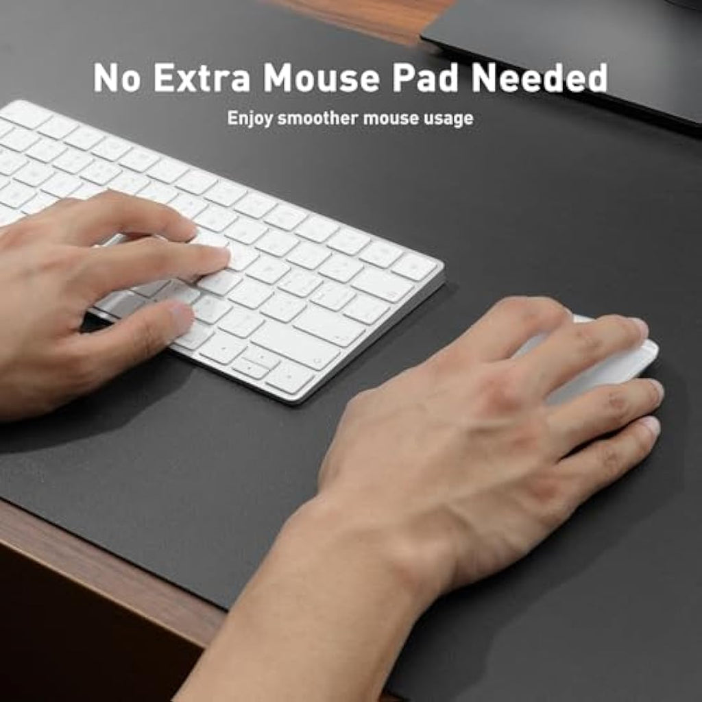 PU Leather Desk Pad – Waterproof Non-Slip Mat, Gray (60x35cm)
