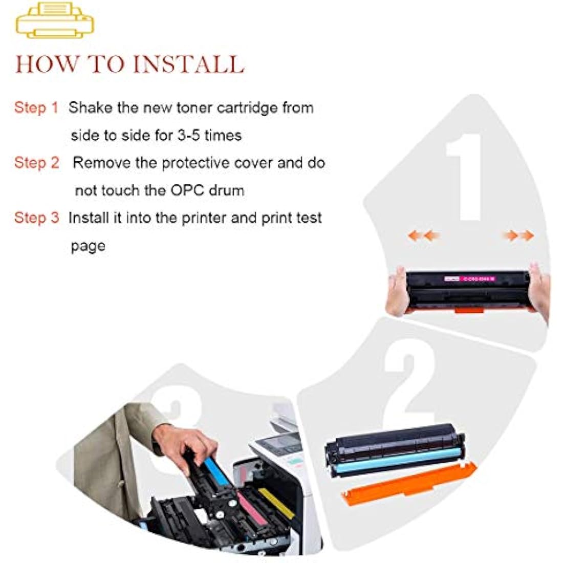 Aseker Compatible Toner 4-Pack for Oki C532 C542 MC563 MC573 | High Yield