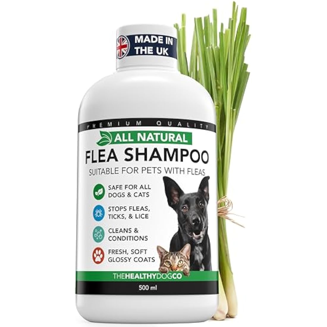 The Healthy Dog and Cat Co. Natural Flea Shampoo – Vegan Quassia Wash