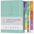 LUX Productivity Classic Undated Weekly Planner – Duck Egg Blue PU Leather