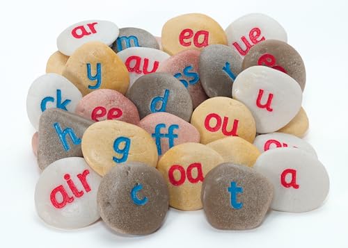 Yellow Door Phonics Pebbles – 64 Lowercase Spelling Stones for Kids