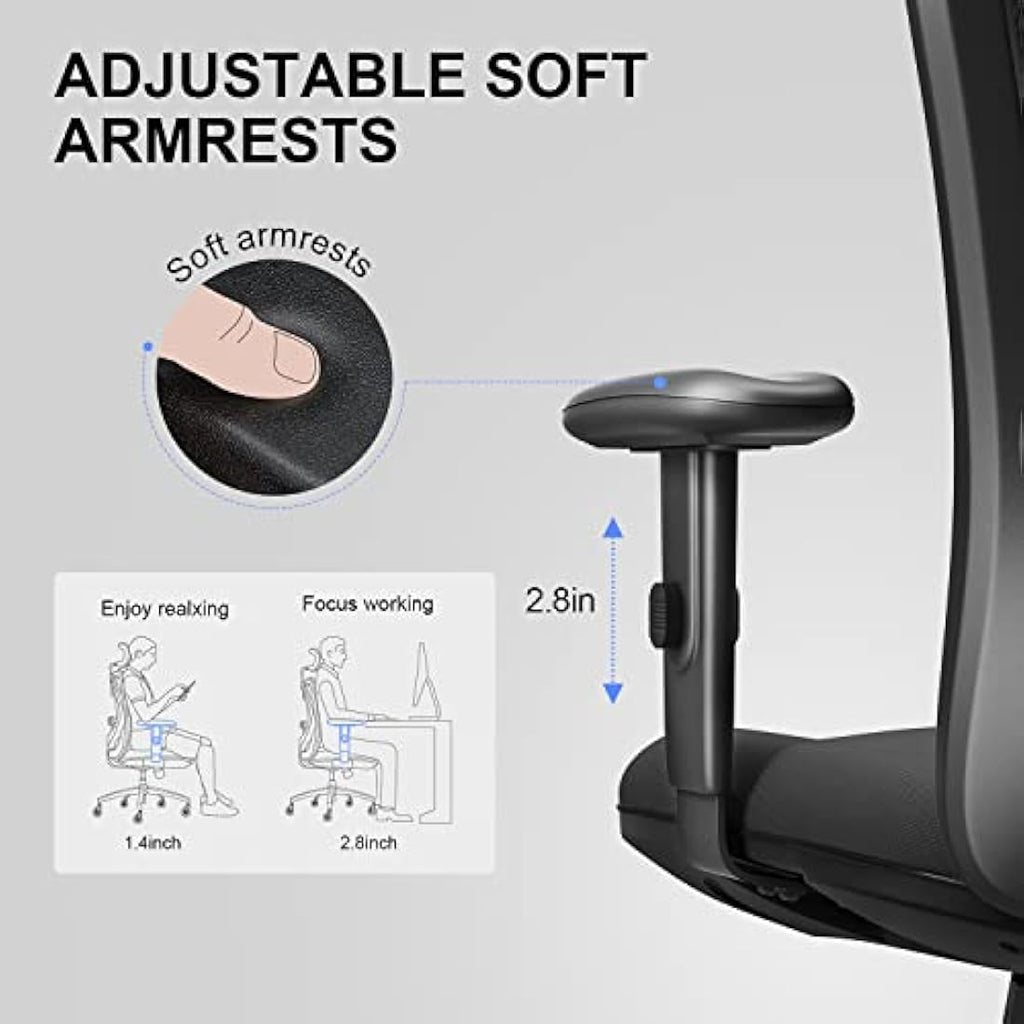 SIHOO M18 Ergonomic Mesh Office Chair with Lumbar Support - Black