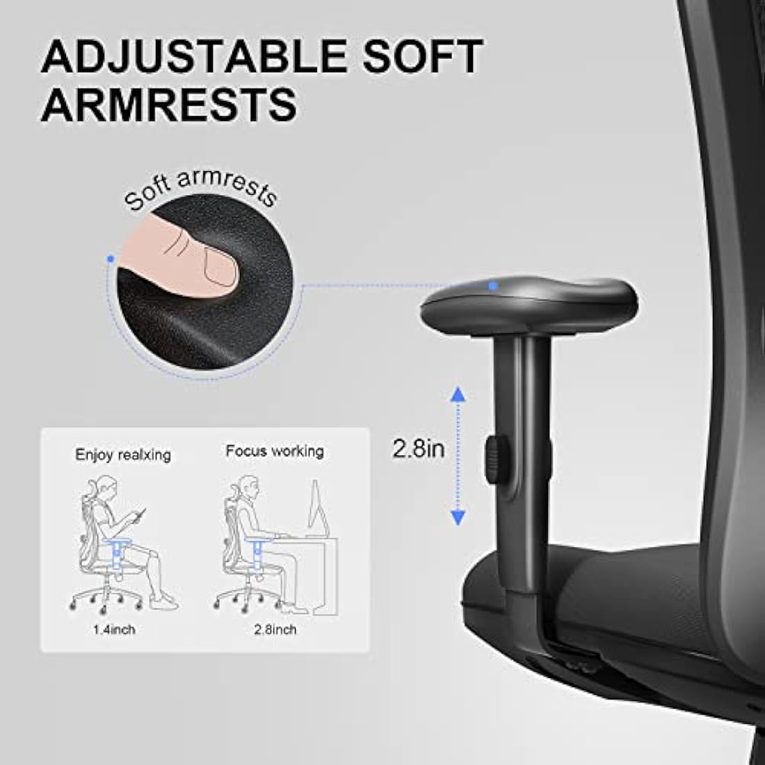 SIHOO M18 Ergonomic Mesh Office Chair with Lumbar Support - Black
