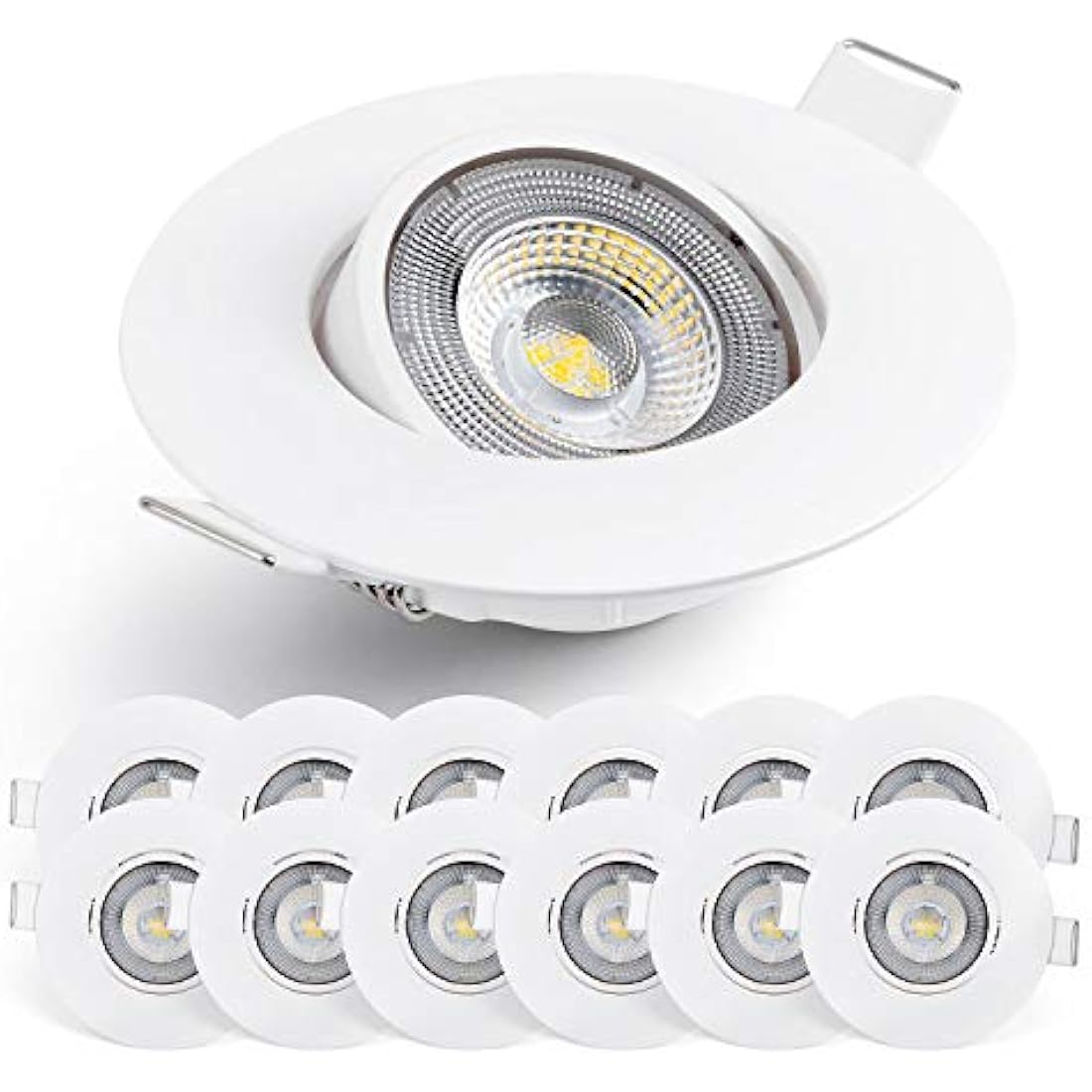 EMOS LED Recessed Ceiling Spotlights - 5W Cold White Ultra Slim - Pack of 12