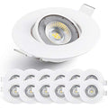 EMOS LED Recessed Ceiling Spotlights - 5W Warm White Ultra Slim, Pack of 12