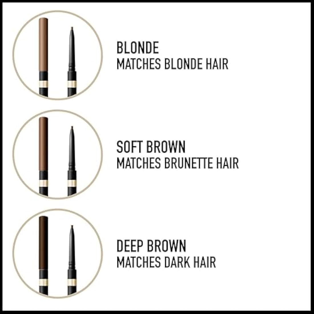 Max Factor Brow Shaper Ultra Fine Eyebrow Pencil – 30 Deep Brown, 1g