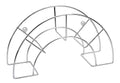 Sauvic Large Stainless Steel Wall Mount Water Hose Stand – Silver