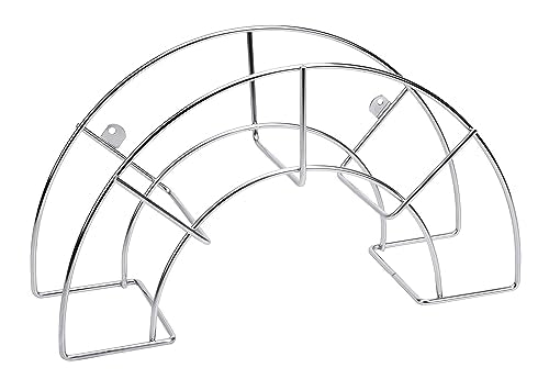 Sauvic Large Stainless Steel Wall Mount Water Hose Stand – Silver