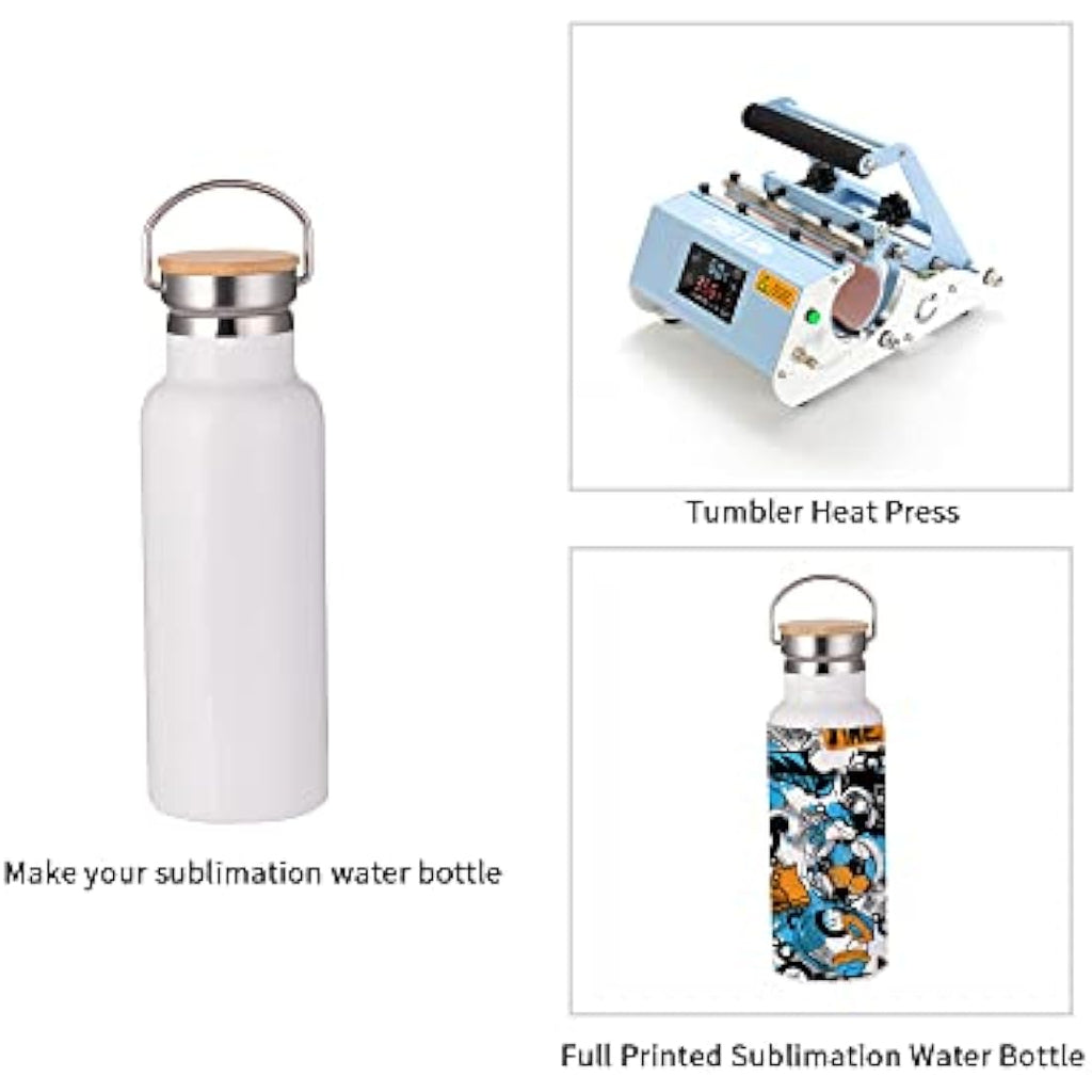 PYD Life Sublimation Water Bottle Blanks - 17oz Stainless Steel 4 Pack