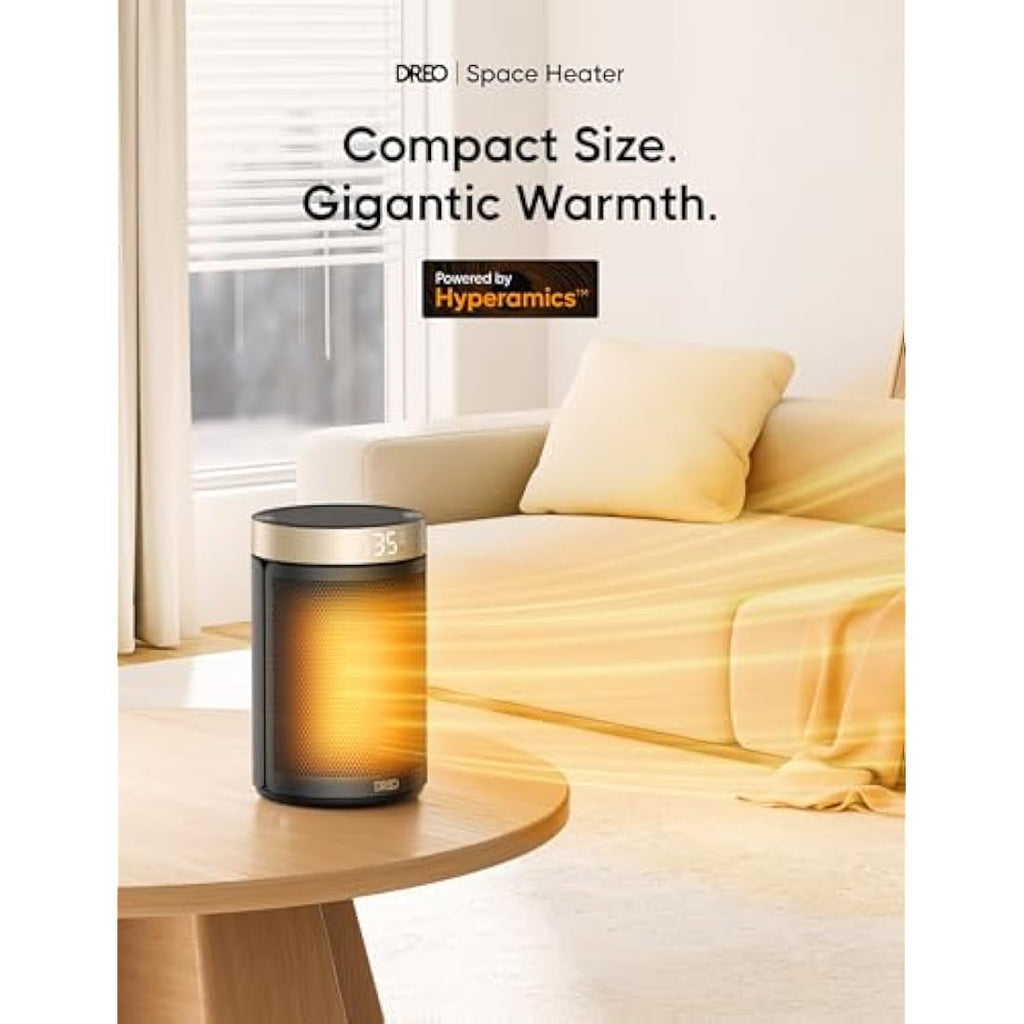Dreo Atom 316 Portable Ceramic Space Heater – 1500W Quiet Energy Efficient