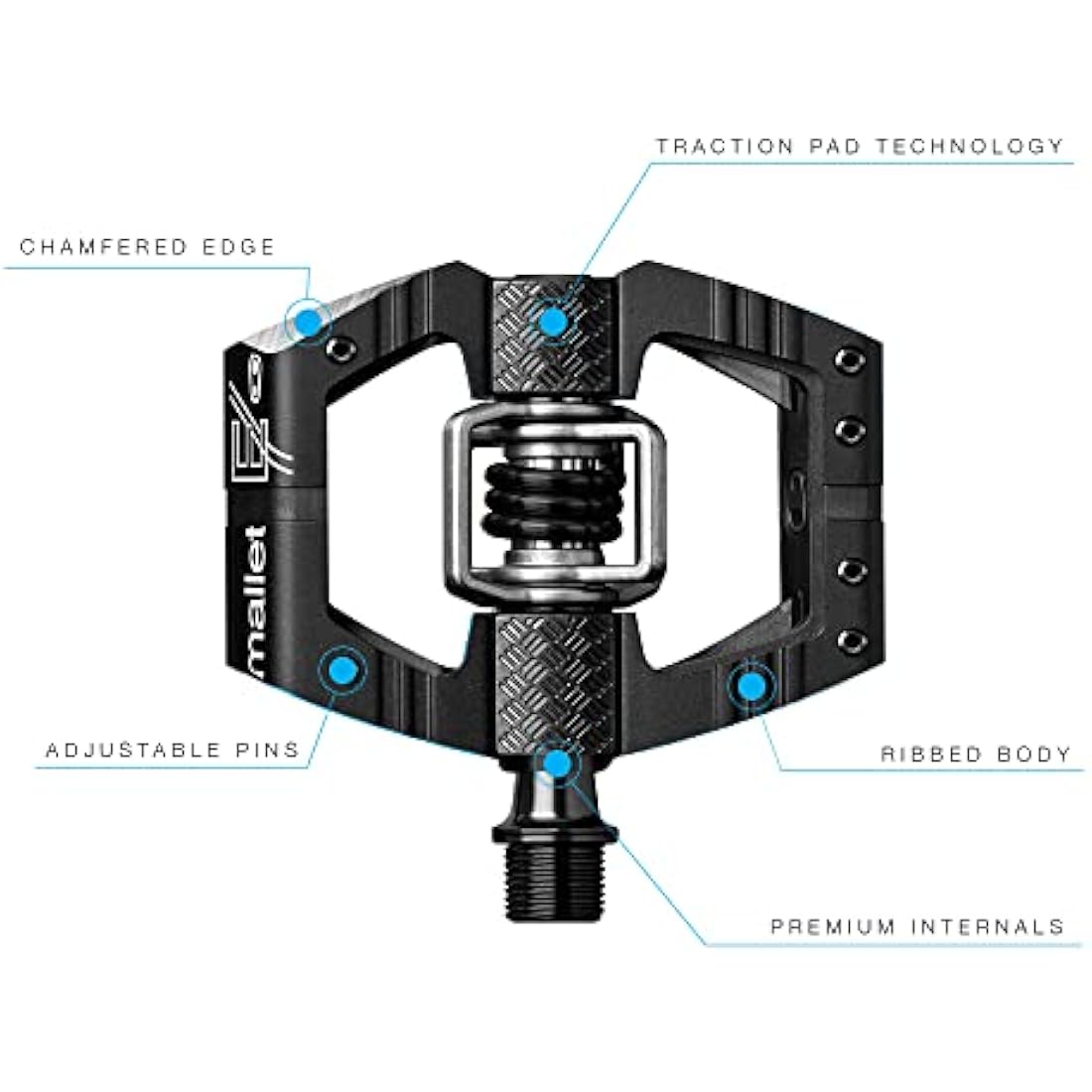 Crankbrothers Mallet Enduro MTB Pedals – Concave Aluminium Platform