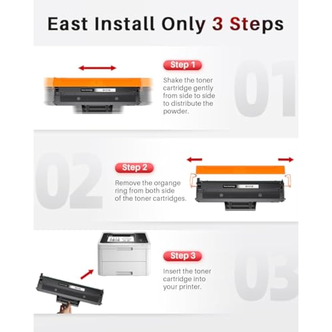 Halloya MLT-D111S Compatible Black Toner Cartridge for Samsung Xpress | 4 Pack