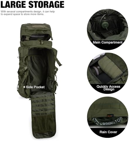 Tactical Military Rucksack - Large Molle Hiking Backpack
