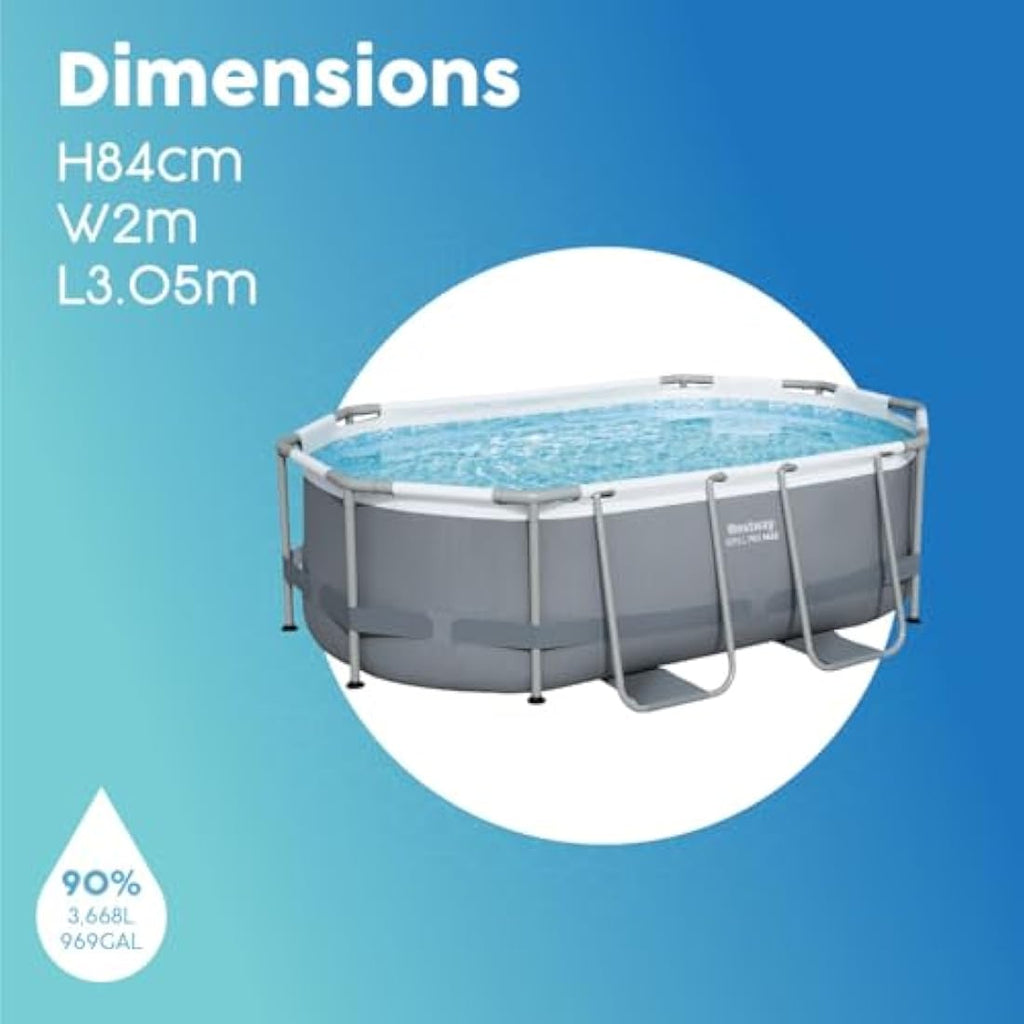 Bestway Steel Pro MAX Oval Above-Ground Pool Set with Filter Pump