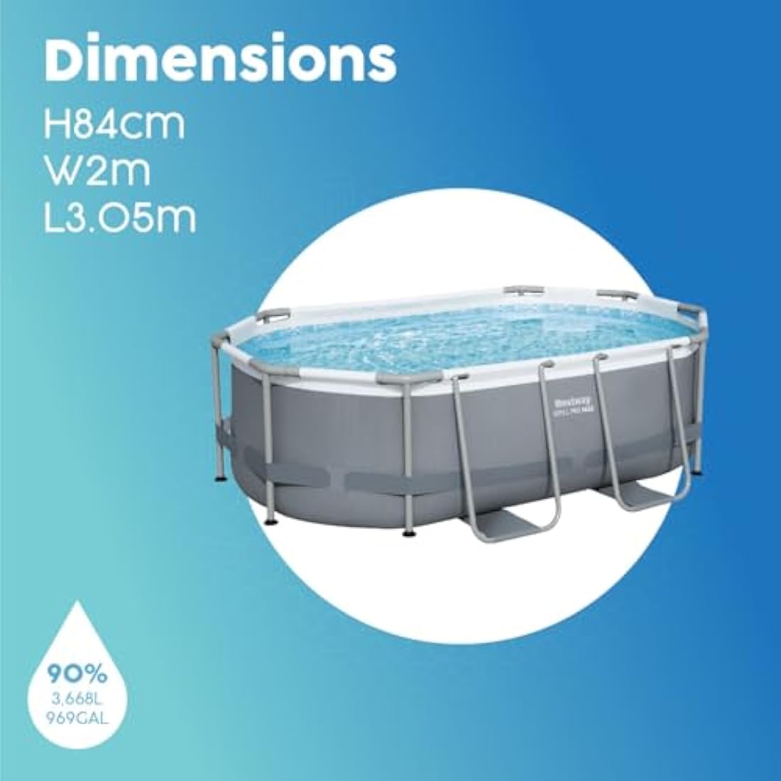 Bestway Steel Pro MAX Oval Above-Ground Pool Set with Filter Pump