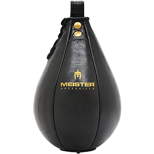 Meister SpeedKills Leather Speed Bag | Black Cowhide – Medium 9.5" x 6"