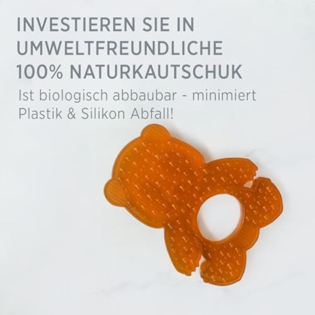 HEVEA Panda Teether | 100% Natural Rubber Soothing Baby Teething Toy