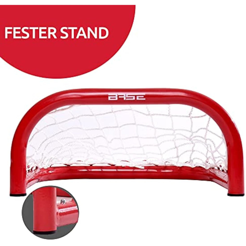 Base Skill Tor 12' Street Hockey Goal - Durable Steel Frame Red