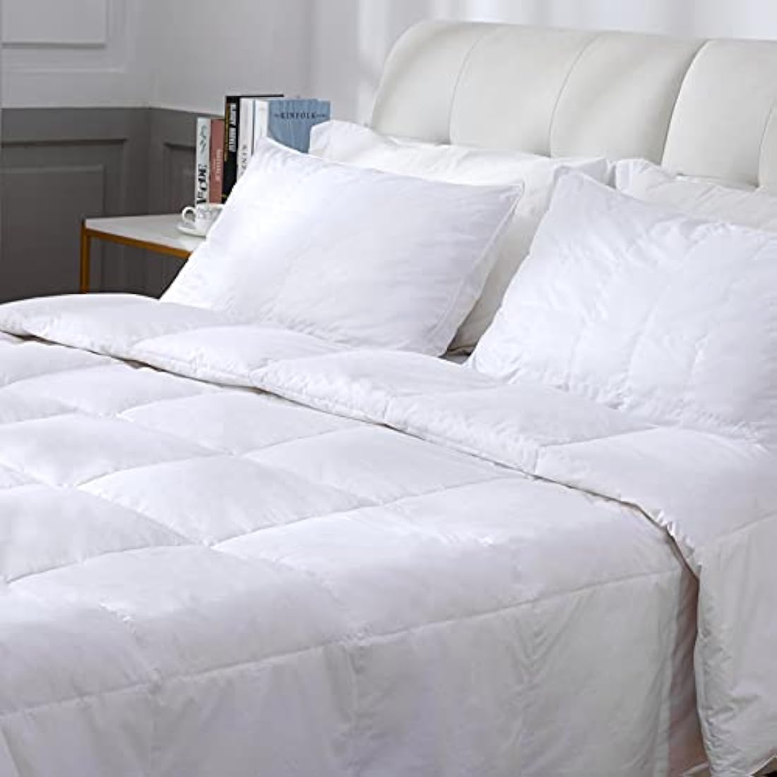 Jolof Store 4.5 Tog Feather & Down Duvet – Super King Cotton Bedding
