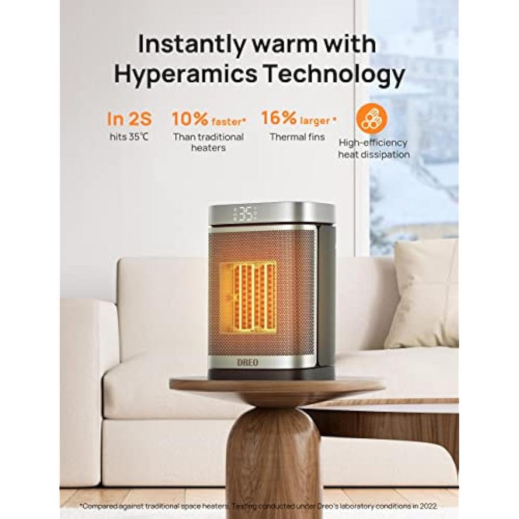 Dreo 1500W Portable Space Heater | 70° Oscillating PTC Ceramic Heater