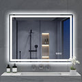 S'bagno Bluetooth LED Bathroom Mirror | 800x600mm Dimmable Smart Mirror