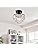 Bestier Modern Black Crystal Chandelier – Semi-Flush Mount Ceiling Light